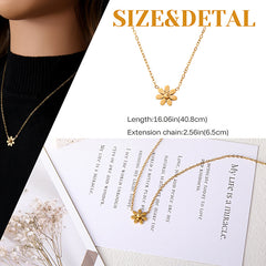 Stainless Steel Gold Flower Necklace wholesale